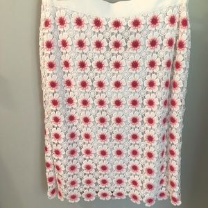 J crew midi pencil skirt; crochet material with normal lining Size 10